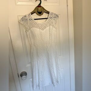 White Lace Fit & Flare Dress - Classic Women's Style White House Black Market